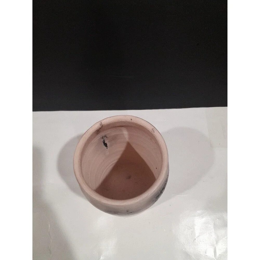 Horsehair Pottery Vase, KK, 8 inch